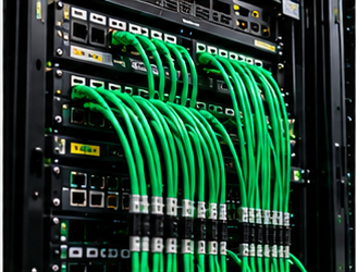 Rack de comunicaciones con cableado organizado